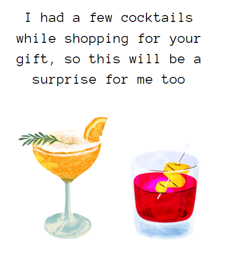 I had a few cocktails...