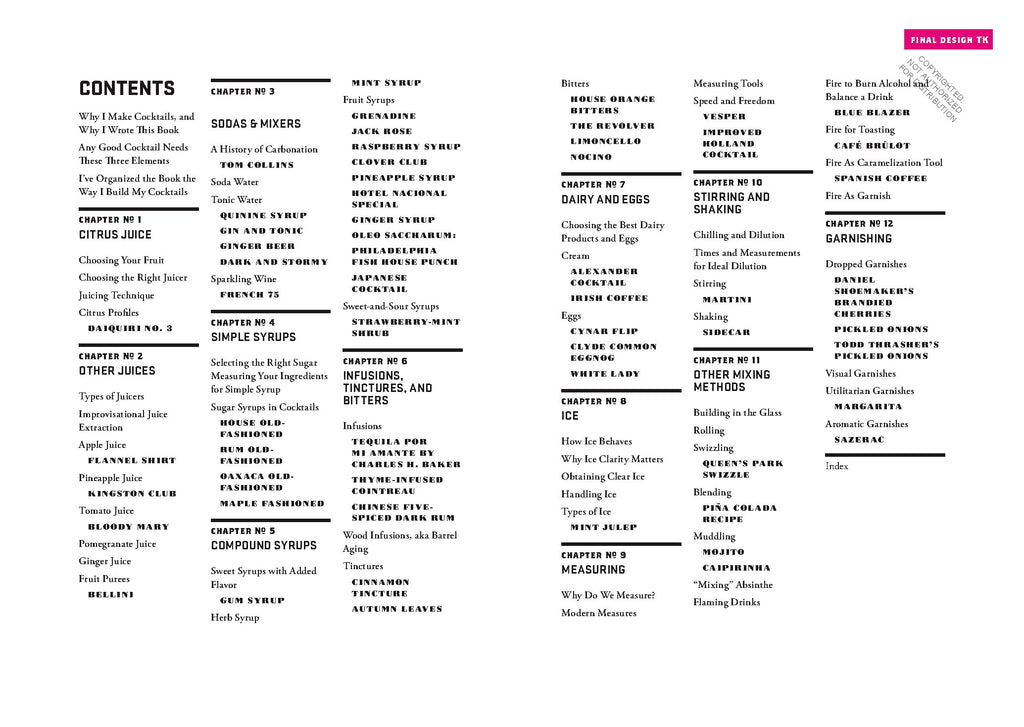 The Bar Book: Elements of Cocktail Technique