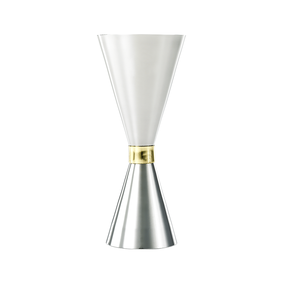 Barfly Slim Style Jigger - 1oz & 2oz - Stainless Steel With Gold Band